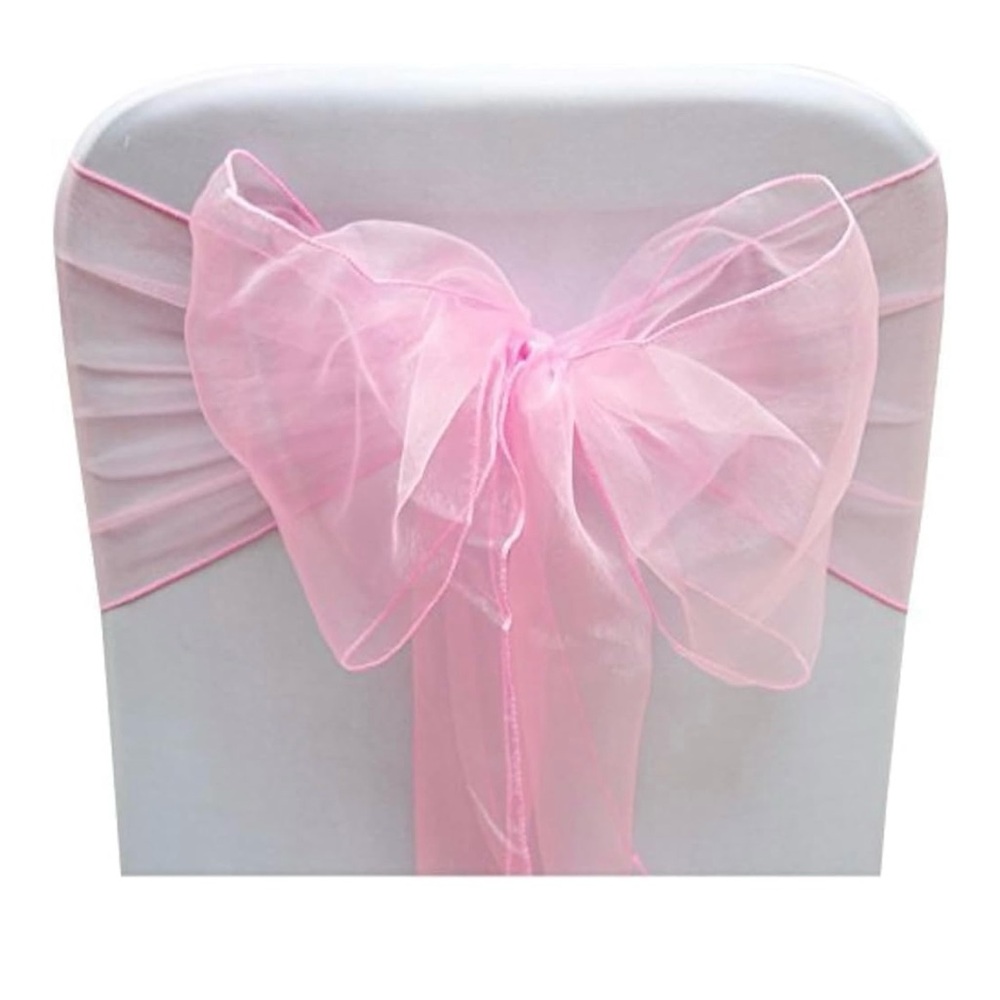 Baby Pink Organza Chair Sashes